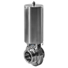 Steel & Obrien 2-1/2" Butterfly Valve, Actuated/Weld Ends/Norm. Open, 304-Viton BFVAW-2.5-NO-304-VITON